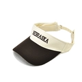 Cappellino a visiera beige e marrone con ricamo Nebraska e cinturino regolabile - Taglia unica (56-58cm) / grigio scuro