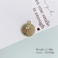 Close-up of golden sun and moon alloy pendant with rhinestone and ring attachment - 3# Gold Moon Sun