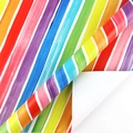 Buntes Geschenkpapier-Rolle mit Regenbogenstreifen und Hochglanz-Finish für Geburtstage - Regenbogenstreifen / 50*70cm