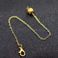 Golden hollow bead chain accessory with lobster clasp for yoga jewelry making - Gold Hollow Bead Chain