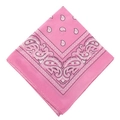 Detailansicht eines rosa Paisley-Bandanas mit komplizierten Mustern und hochwertigem Stoff - 54x54cm / Rosa (658702)