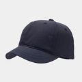Detail of short brim baseball cap in navy blue with breathable vents and waterproof fabric - Adjustable / Navy Blue