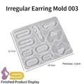 Translucent silicone mold for irregular geometric earrings and pendants, 12.7x14.5cm - Style 3 Irregular Earring Mold