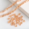 Sparkling butterfly shaped glass crystal beads in champagne gold for DIY jewelry making - Amber Gold