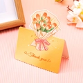 3D greeting card featuring a popup yellow tulip bouquet with Thank You text - Tulip - Thank You