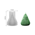 Folded origami Christmas tree silicone mold for DIY candles and gypsum ornaments - Small