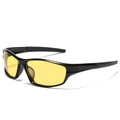 Polarized sports sunglasses with black frame and yellow night vision lenses for driving - Black Frame Yellow Lens