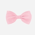 Pink grosgrain ribbon bow hair clip with double-layered symmetrical swallowtail design - Single Item / Pink