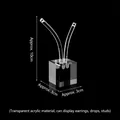 Présentoir à boucles d'oreilles en acrylique transparent avec base carrée pour bijoux - Support Boucles d'Oreilles Feu d'Artifice Petit (Transparent)