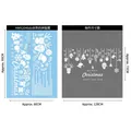 White Christmas static window stickers featuring Santa Claus and reindeer decorations - 30*90cm*2 / White