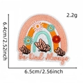 Detail of Be Kind Always embroidery patch featuring rainbow, butterfly and flower motifs - Be Kind Always (25#)