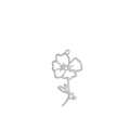 Silver stainless steel hollow flower pendant with 18k plating for jewelry making - Poppy / Steel