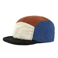 Cappellino da baseball in velluto a coste multicolore con visiera morbida e occhielli - Regolabile / Caramello + Tesa Nera