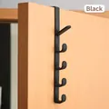 Over the door rack with 5 black hooks for clothes, punch-free minimalist design - Special Offer / Black