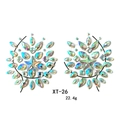 Detailed view of iridescent star-shaped rhinestone breast jewels for party festivals - XT-26 AB Acrylic Sticker