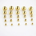 Polished 14k gold-filled solid round beads in various sizes for DIY jewelry making - 6mm (1.5mm hole) / Original Brass