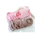 Pink and dark pink seamless elastic hair bands in transparent bag with card - Pink Series 50Pcs