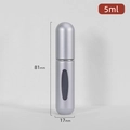 Sleek 5ml silver portable perfume atomizer with visual window and metallic finish - Matte Silver