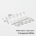 Anello di rilegatura a 5 fori in plastica trasparente, 4,1x1,3cm per agende DIY - Bianco Trasparente