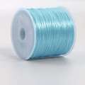 Light blue 0.7mm elastic crystal string on a white spool for DIY jewelry making - 46m/Roll / Lake Blue