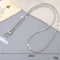 Sparkling silver chain phone lanyard with butterfly charm and 60cm rhinestone strap - Bow Crossbody Chain-AB Color / 60cm (Crossbody)
