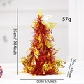 25cm red and gold foil tinsel Christmas tree with golden butterfly hollow patterns - Red Gold Butterfly