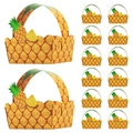 Pineapple theme paper gift baskets with handles for summer parties and tropical favors - Pineapple
