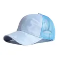 Cappello trucker mimetico azzurro con rete traspirante e chiusura regolabile - Regolabile / Blu