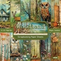 6x6 inch Woodland scrapbooking paper pad with 12 nature designs on 160gsm cardstock - R2438 24 Sheets