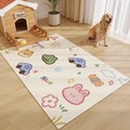 Tappetino per animali in pelle impermeabile con motivi a cartoni su pavimento in legno - 40*60cm / Auto Cartoni Animati e Animali
