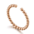 Bague ouverte à perles minimaliste en or rose avec finition polie pour femme - Or Rose (KR101271-KFC)