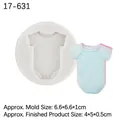 Silicone baby onesie fondant mold for DIY cake decoration and sugarcraft baking - 4# Baby Onesie / Gray