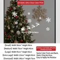 White Christmas window sticker with Santa sleigh and snowflake decals for shop glass - Small [50*30CM] / SDUV-445A [Static Glue-Free]