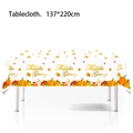 Thanksgiving tablecloth 137x220cm with pumpkins and Happy Thanks Giving print - Pumpkin Tablecloth