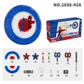 Kids target throwing game set including soft axes, dart stars and arrows with mount - Blue Round Target (Wall Mount)