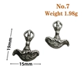 Tibetan style silver Vajra bell pendant with vintage cloud pattern relief, 19x15mm size - 7# Back Cloud Accessory