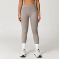 Leggings yoga a vita alta senza cuciture color talpa con effetto snellente e modellante - S / Lino