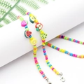 Handmade beaded eyewear chain with colorful fruit charms and metallic lobster clasps - Colorful Fruit Light