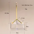 Golden medium acrylic display stand for crystals and minerals with dimensions 6x6x10.8cm - Medium / Gold