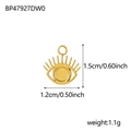 Ciondolo a forma di occhio dorato in acciaio inox per gioielli DIY 1,2 cm x 1,5 cm - Design a occhio d'oro