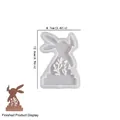 Stampo in silicone a forma di coniglio con rami fioriti per portacandele di Pasqua DIY - Inserto per Coniglio con Ramo di Fiori