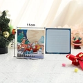 3D-Pop-up-Weihnachtskarte mit Weihnachtsmann und Rentier inklusive Notizpapier 11x11cm - Weihnachtsmann und Hirsch
