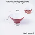 Miniature 5cm ceramic dollhouse bowl in reddish brown with white glazed interior - 5cm Red Udon Bowl (Small)