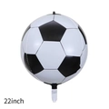 22 inch black and white soccer ball foil balloon for sports party decoration - 22 Inch 4D Soccer