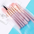 8-teiliges Make-up-Pinsel-Set in Rosa und Roségold mit weichen Borsten im Beutel - Rosa Set