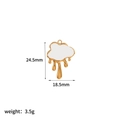 Detail showing 24.5mm x 18.5mm dimensions of the gold cloud drop necklace pendant - Cloud Waterdrop Pendant (TP3481)