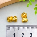 Ancient gold-plated PiXiu beads for DIY jewelry making, measuring about 12mm in size - Wealth Pixiu Spacer Bead (12x7mm)
