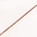 Detail of gold chain bracelet with a row of small purple round claw-set zircons - Purple Zircon - Gold