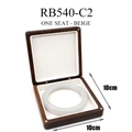 Handcrafted wooden jewelry storage box with beige lining for bracelet and bangle display - No Engraving / Small Size (RB540) / Walnut (Beige Lining)