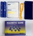 Magnetic strategy board game set with blue stones, yellow rope, and velvet storage bag - Blue Magnetic Pieces + Rope Style + Cloth Bag
